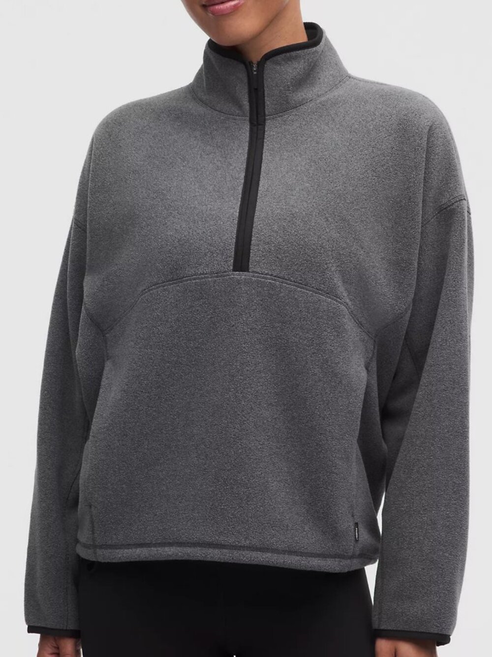 NWT Lululemon Polartec 200 Series Fleece Half Zip Heathered Graphite Grey